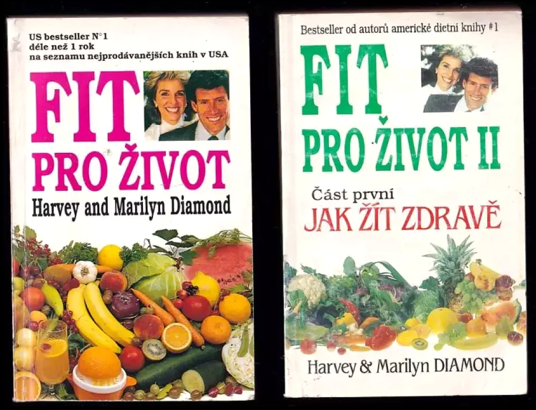 Levně KOMPLET Harvey Diamond 2X Fit pro život + Fit pro život II (Marilyn Diamond, 1992)