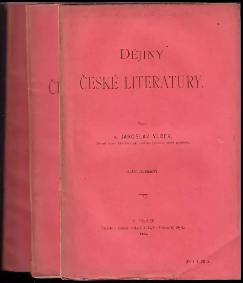 Levně KOMPLET Jaroslav Vlček Dějiny české literatury sešit 7, 8, 9-10, 11, 12 (Jaroslav Vlček, 1898)