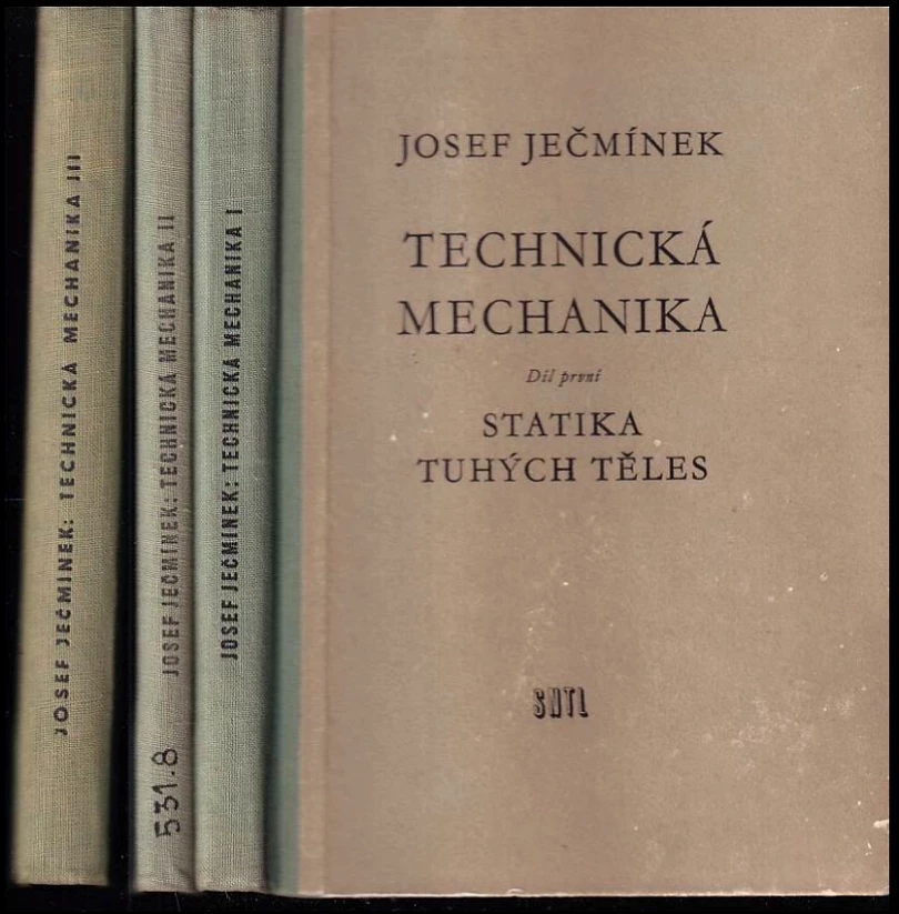 Levně KOMPLET Josef Ječmínek 3X Technická mechanika + Technická mechanika + Technická mechanika (Josef Ječmínek, 1957)