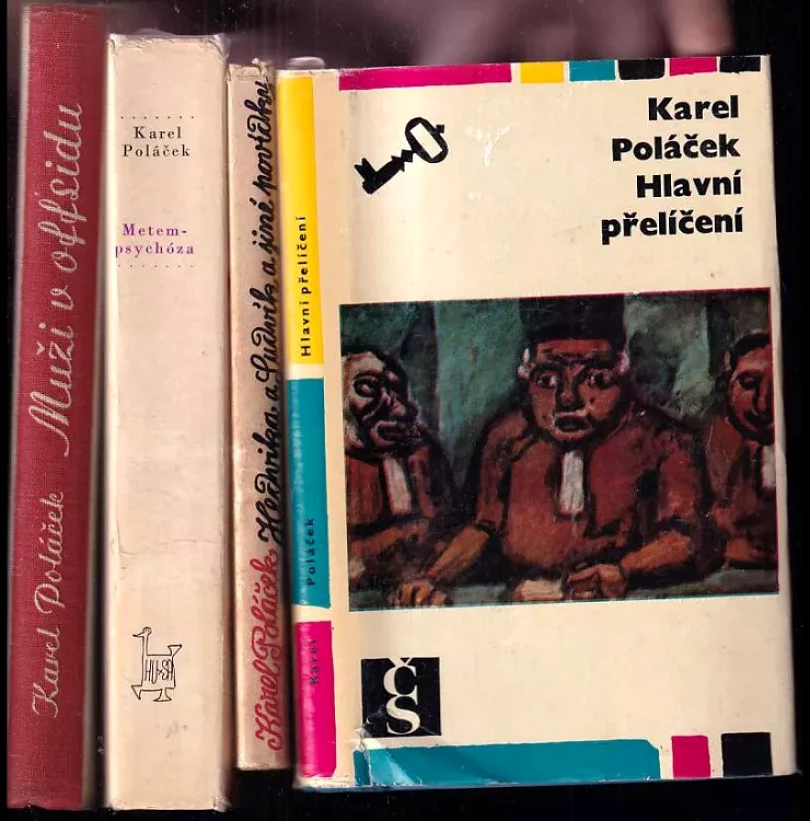 Levně KOMPLET Karel Poláček 4X Hedvika a Ludvík + Muži v offsidu + Metempsychóza čili stěhování duší + Hlavní přelíčení (Karel Poláček, 1956)...