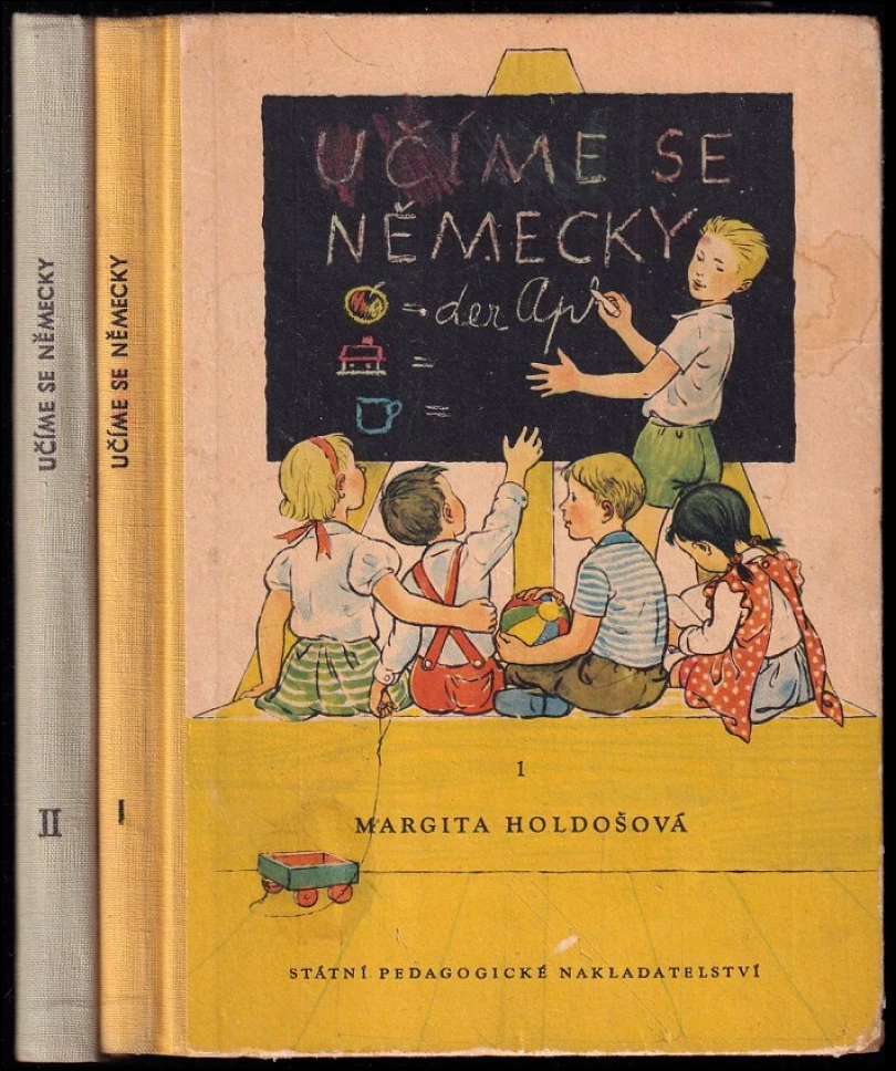 Učíme se německy I. + II. díl (Margita Holdošová, 1961)