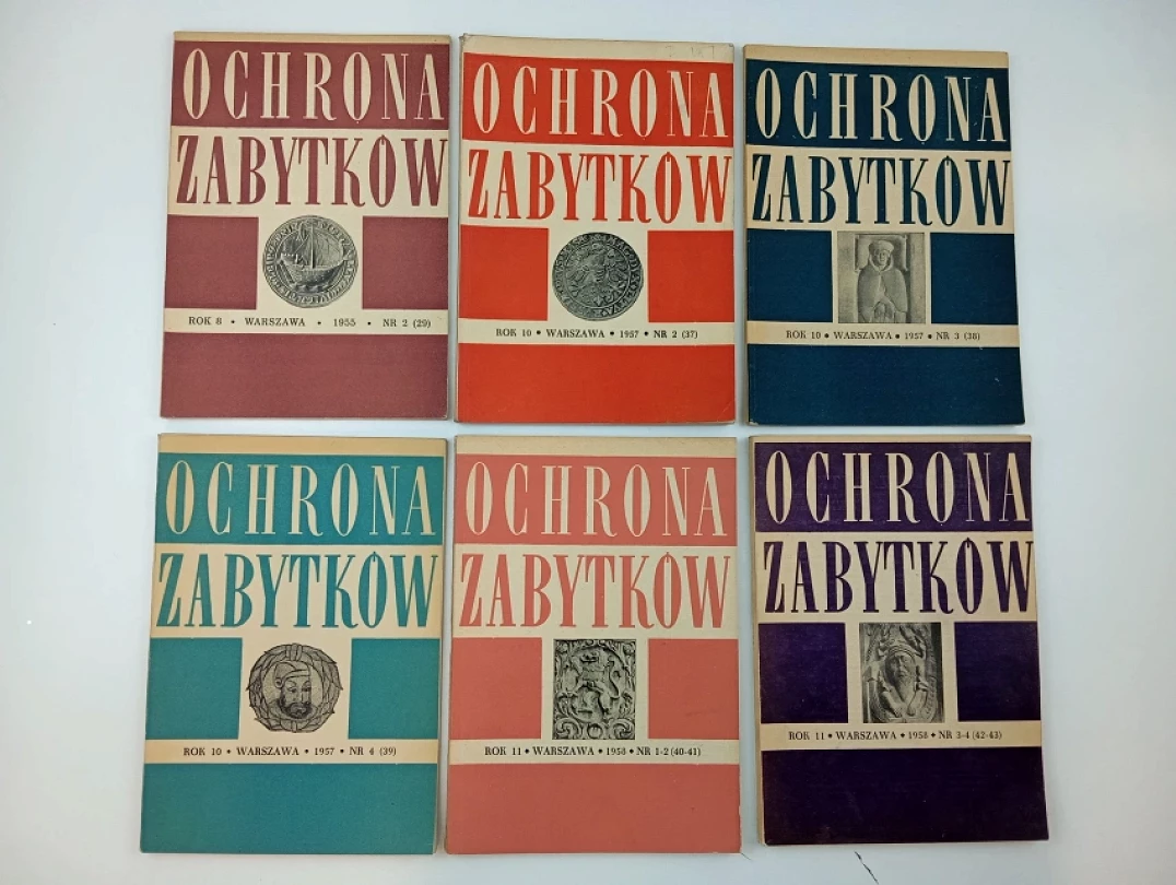 KONVOLUT Ochrona zabytków, rok 8 nr. 2, rok 10 nr. 2 - 4, rok 11 nr 1 - 4, V 6 SVAZCÍCH (, 1955)