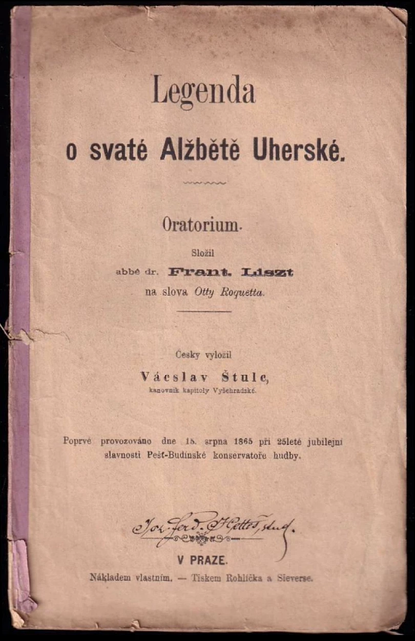 Levně Legenda o svaté Alžbětě Uherské - PODPIS J. F. HETTEŠ (Otto Roquette, 1866)
