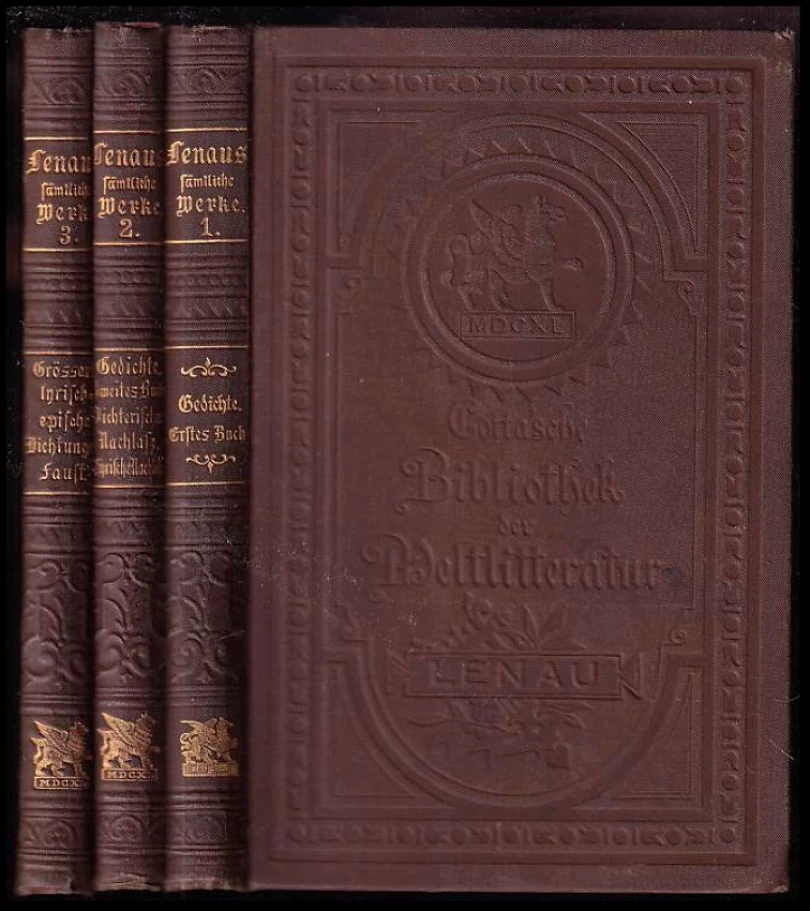 Lenaus sämtliche Werke in vier Bänden (svazek I. - III.) (Nicolaus Lenau, 1854)