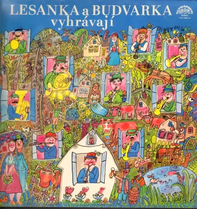 Levně Lesanka A Budvarka Vyhrávají (Lidové Polky A Valčíky) (Pošumavská Dechovka Lesanka, 1979)