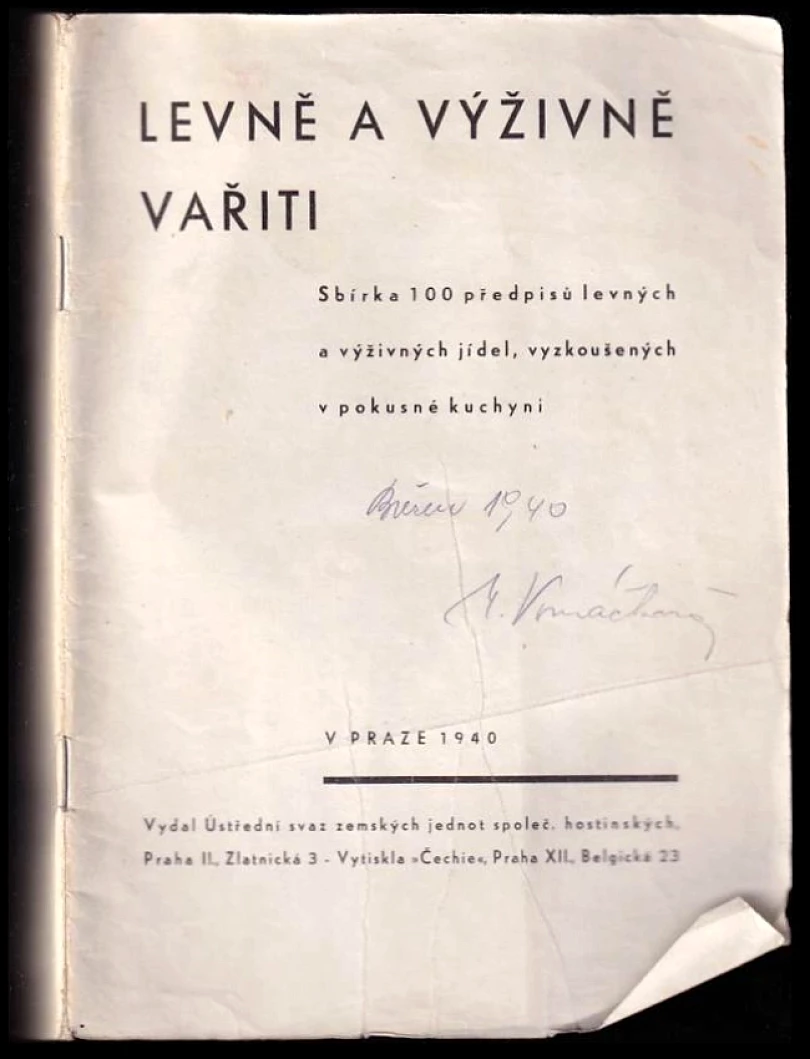 Levně a výživně vařiti (, 1940)