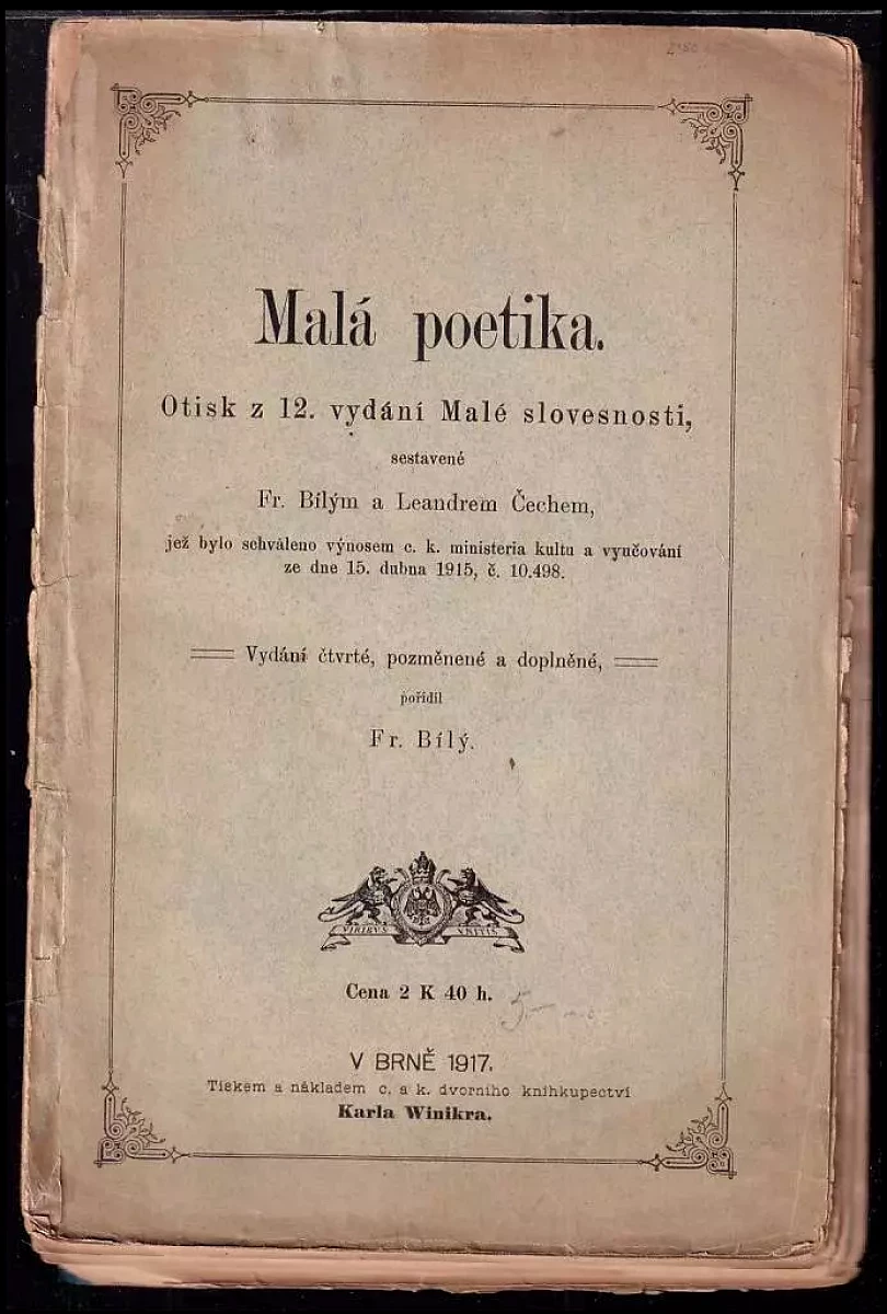 Malá poetika (, 1917)