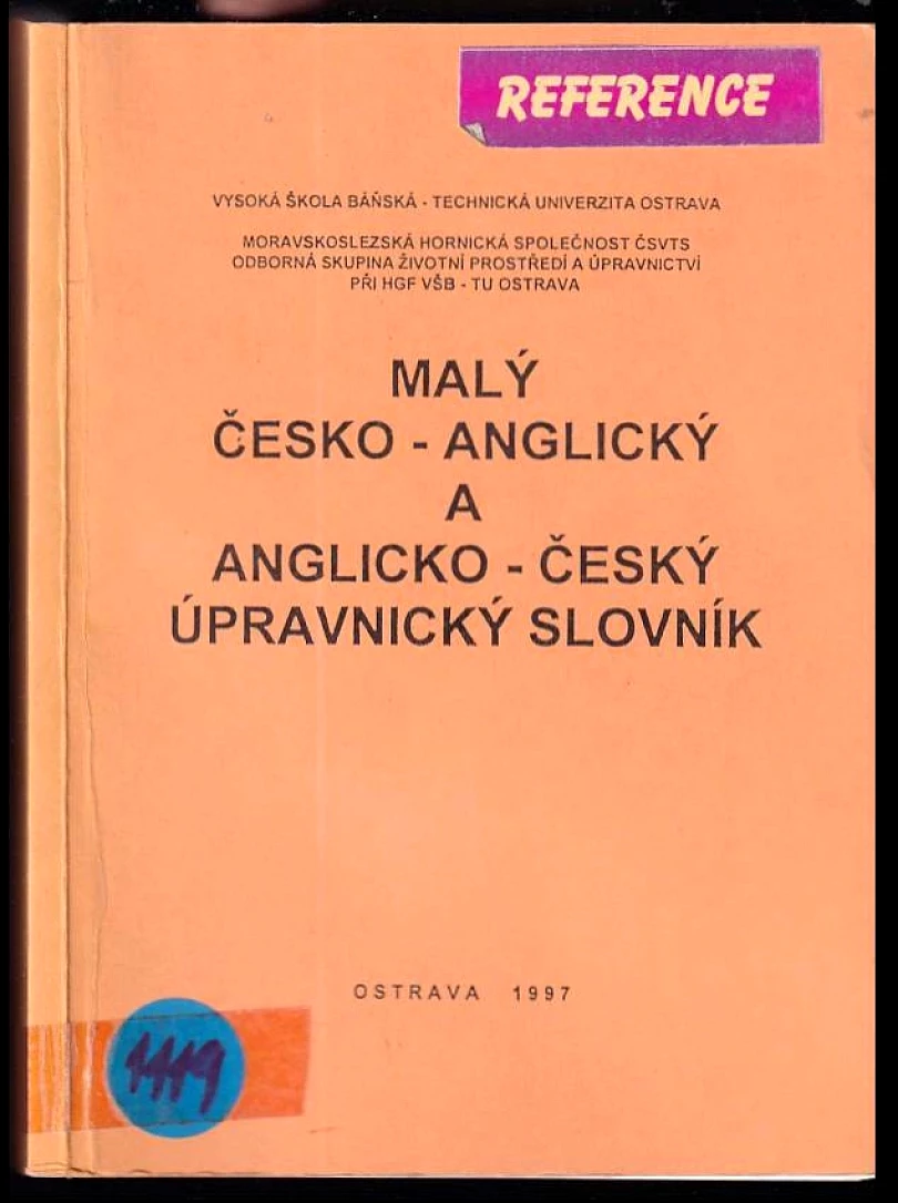 Malý česko-anglický a anglicko-český úpravnický slovník (Peter Fečko, 1997)