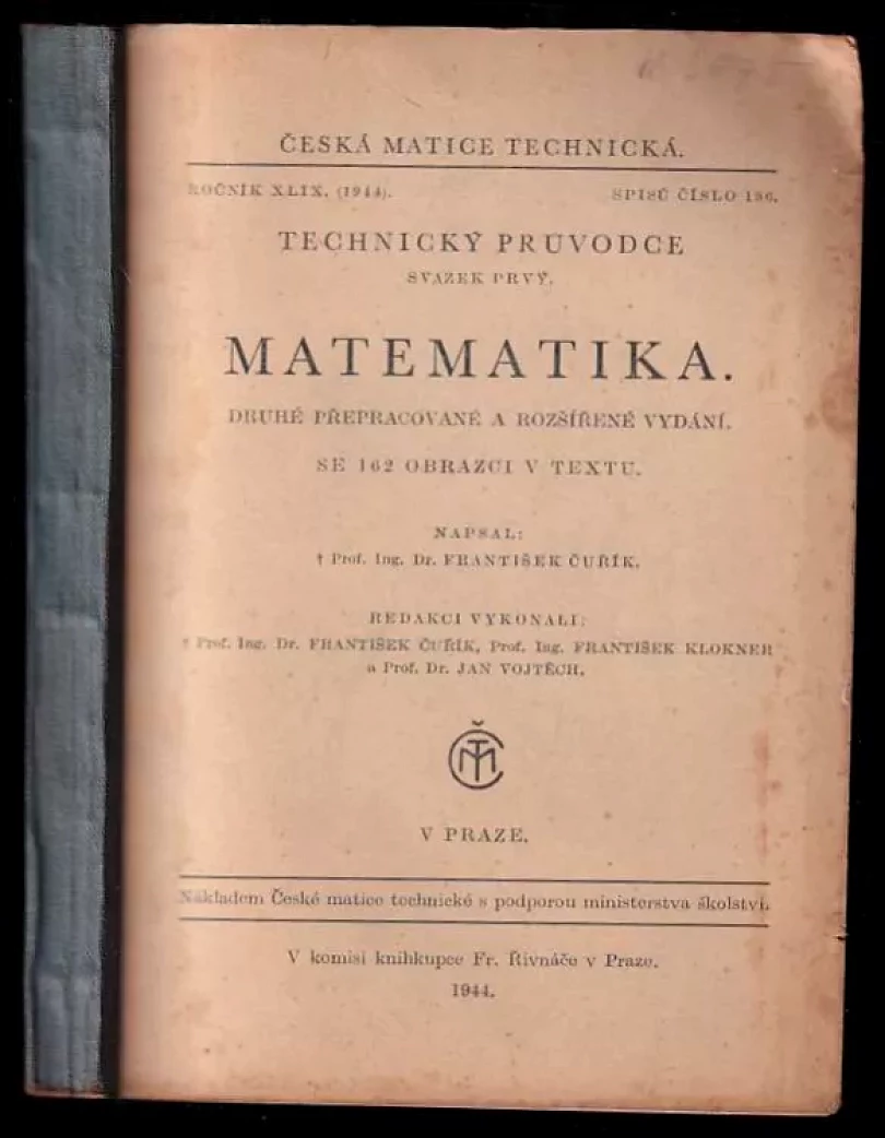 Levně Matematika (František Čuřík, 1944)