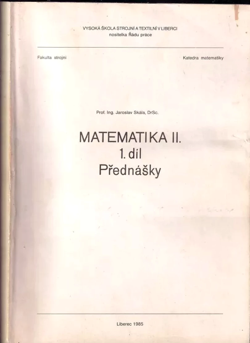 Levně Matematika II (Jaroslav Skála, 1985)