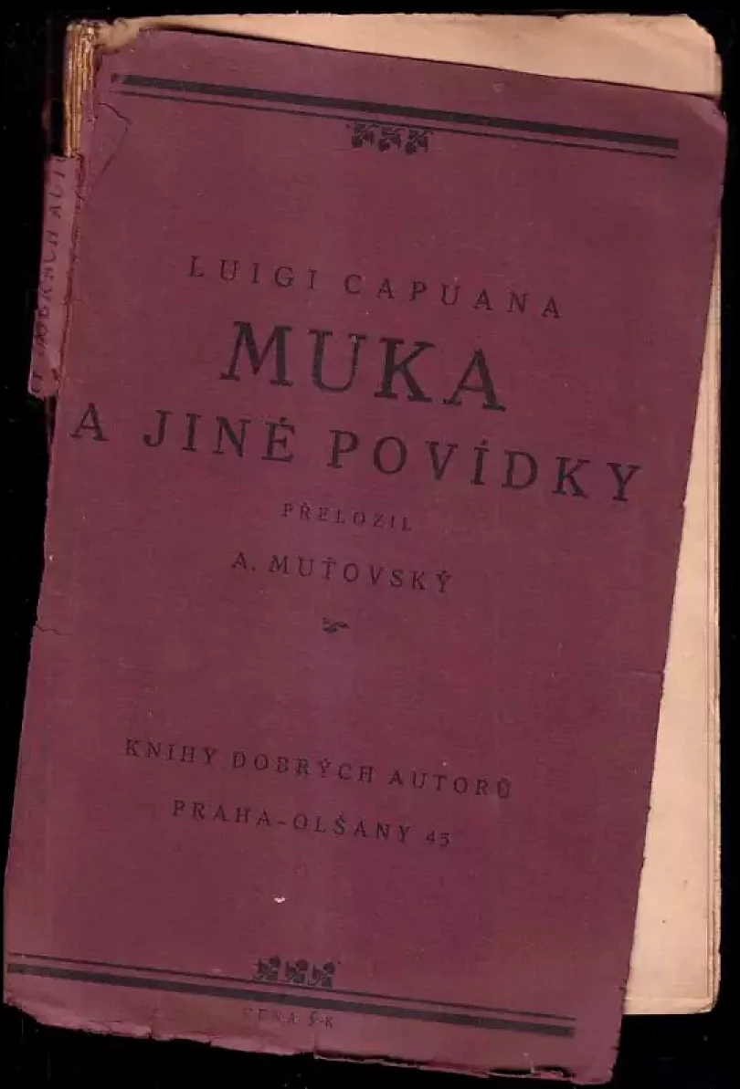 Levně Muka a jiné povídky (Luigi Capuana, 1918)