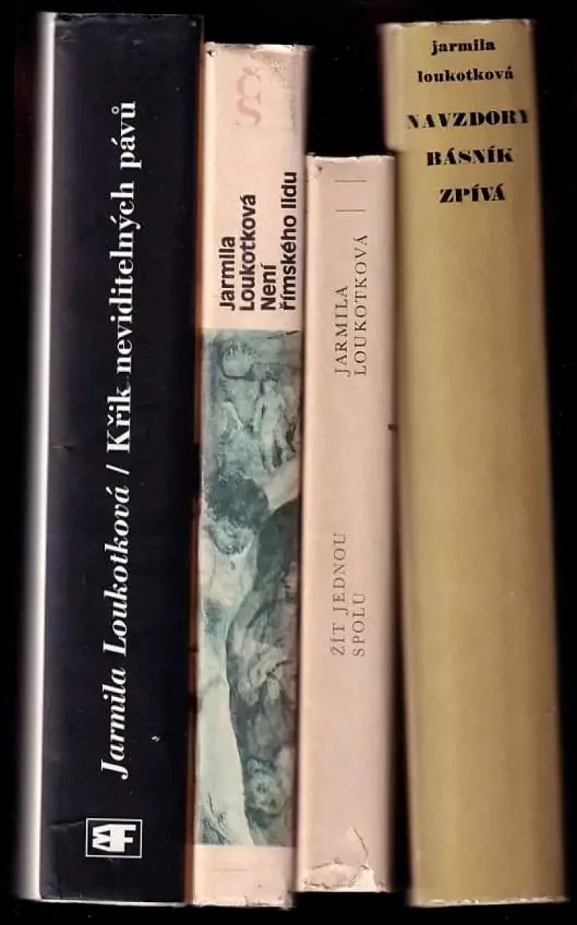 Levně KOMPLET Jarmila Loukotková 4X Navzdory básník zpívá + Žít jednou spolu + Není římského lidu + Křik neviditelných pávů (Jarmila Loukotková, 1967)...