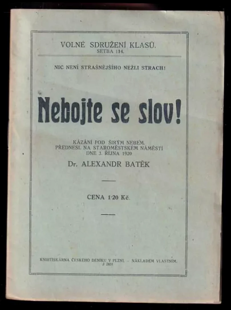 Levně Nebojte se slov! (Alexandr Batěk, 1920)