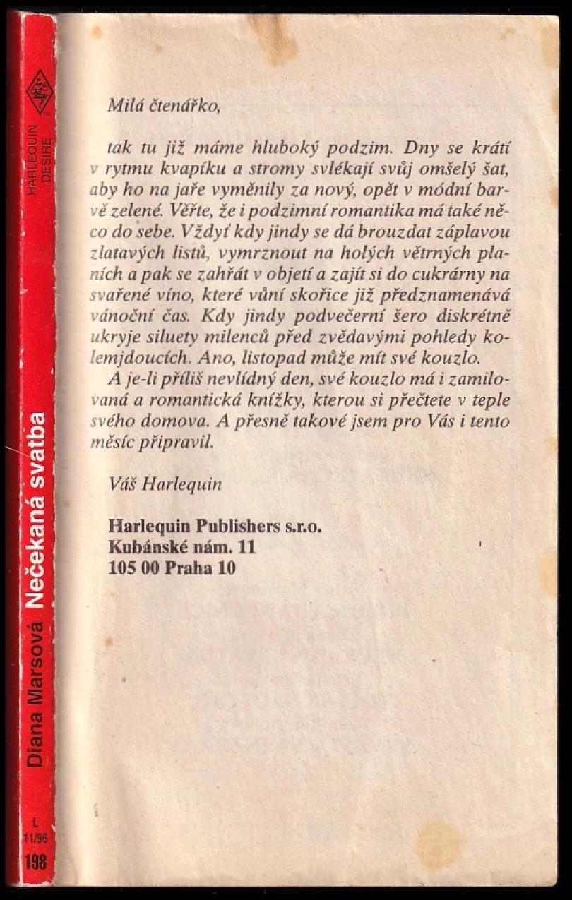 Nečekaná svatba (Diana Mars, 1996)