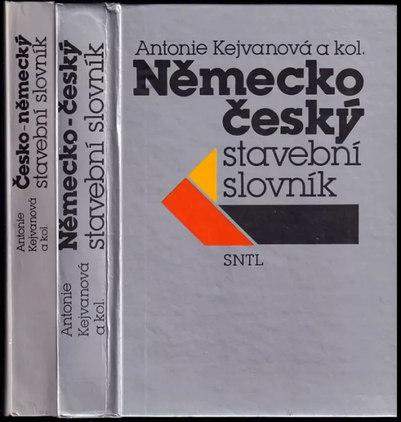 Německo-český stavební slovník + Česko-německý stavební slovník (Antonie Kejvanová, 1992)