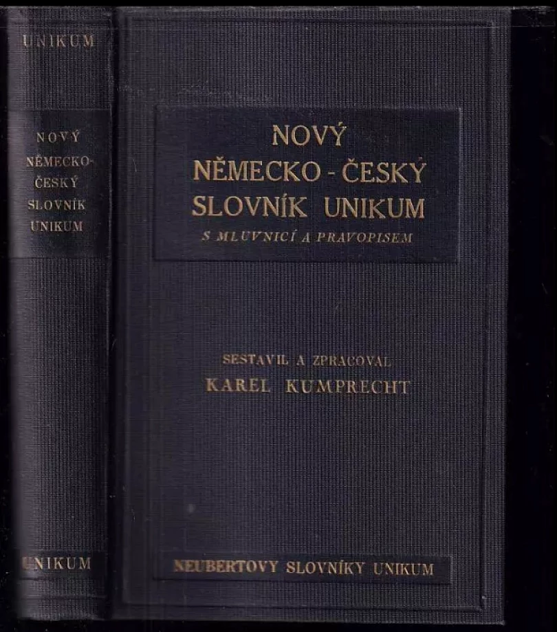 Nový německo-český slovník Unikum s mluvnicí a pravopisem (, 1937)