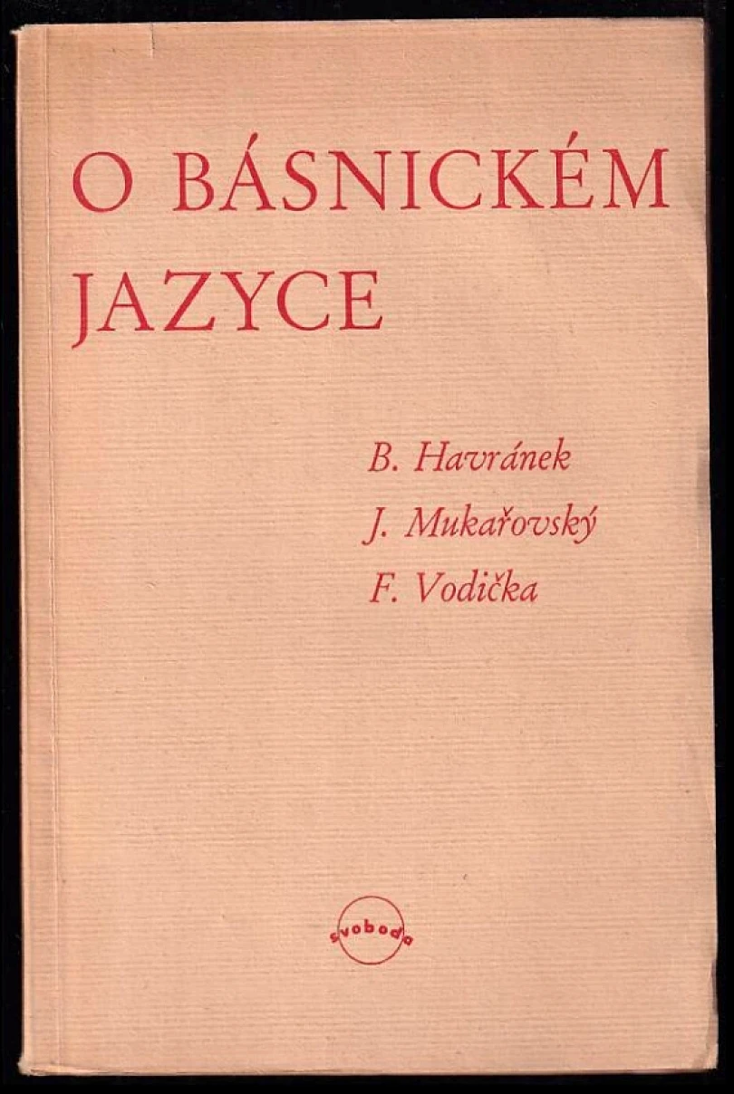 O básnickém jazyce (Bohuslav Havránek, 1947)