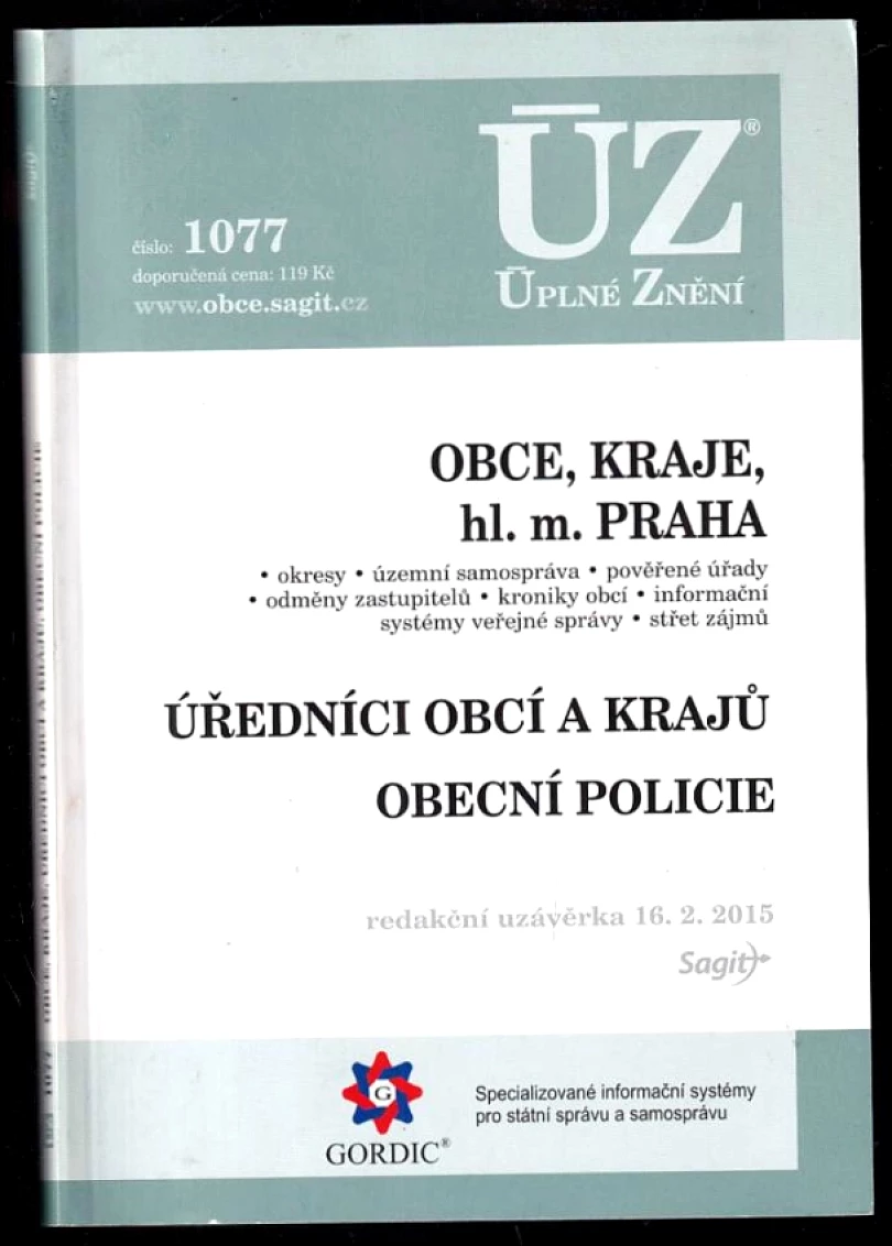 Obce, kraje, hl. m. Praha (, 2015)