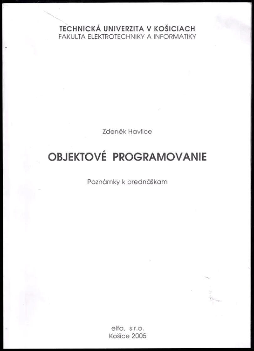 Objektové programovanie (Zdeněk Havlice, 2002)