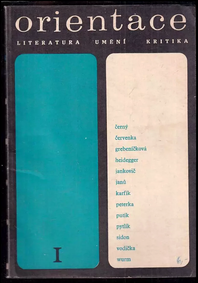 Levně Orientace - Literatura, umění, kritika I/1966 (Jiří Černý, 1966)