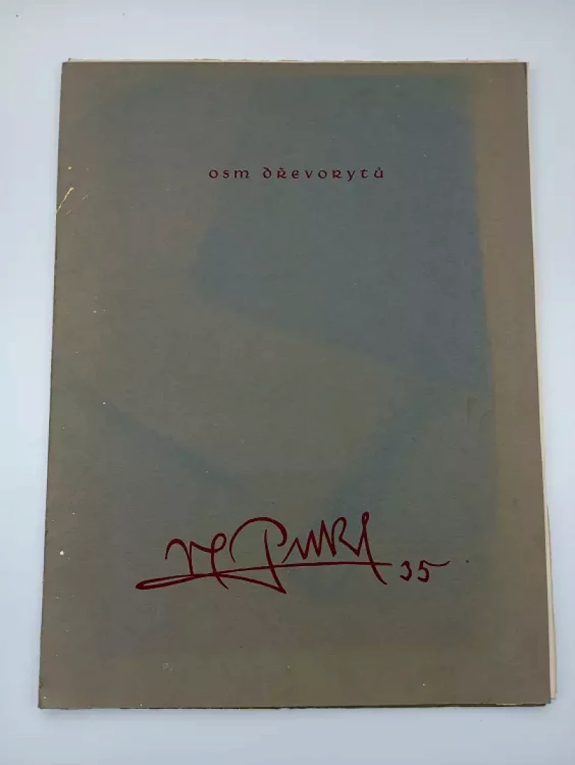 Osm dřevorytů EX. 198/200 POUZE 7 GRAFIK - CHYBÍ AKT LEŽÍCÍ DÍVKA (Vladimír Pukl, 1935)
