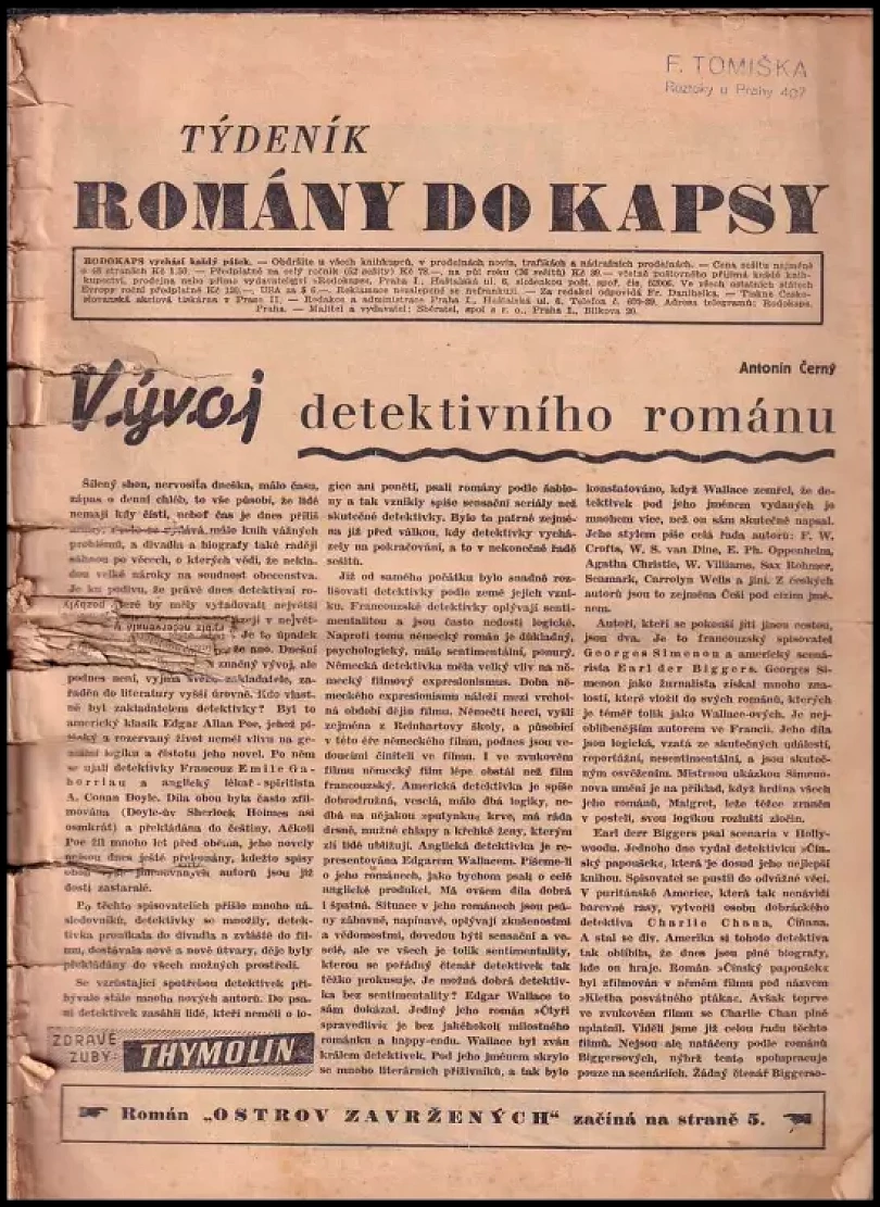 Ostrov zavržených - Romány do kapsy - Rodokaps 103 (C. P Snow, 1937)