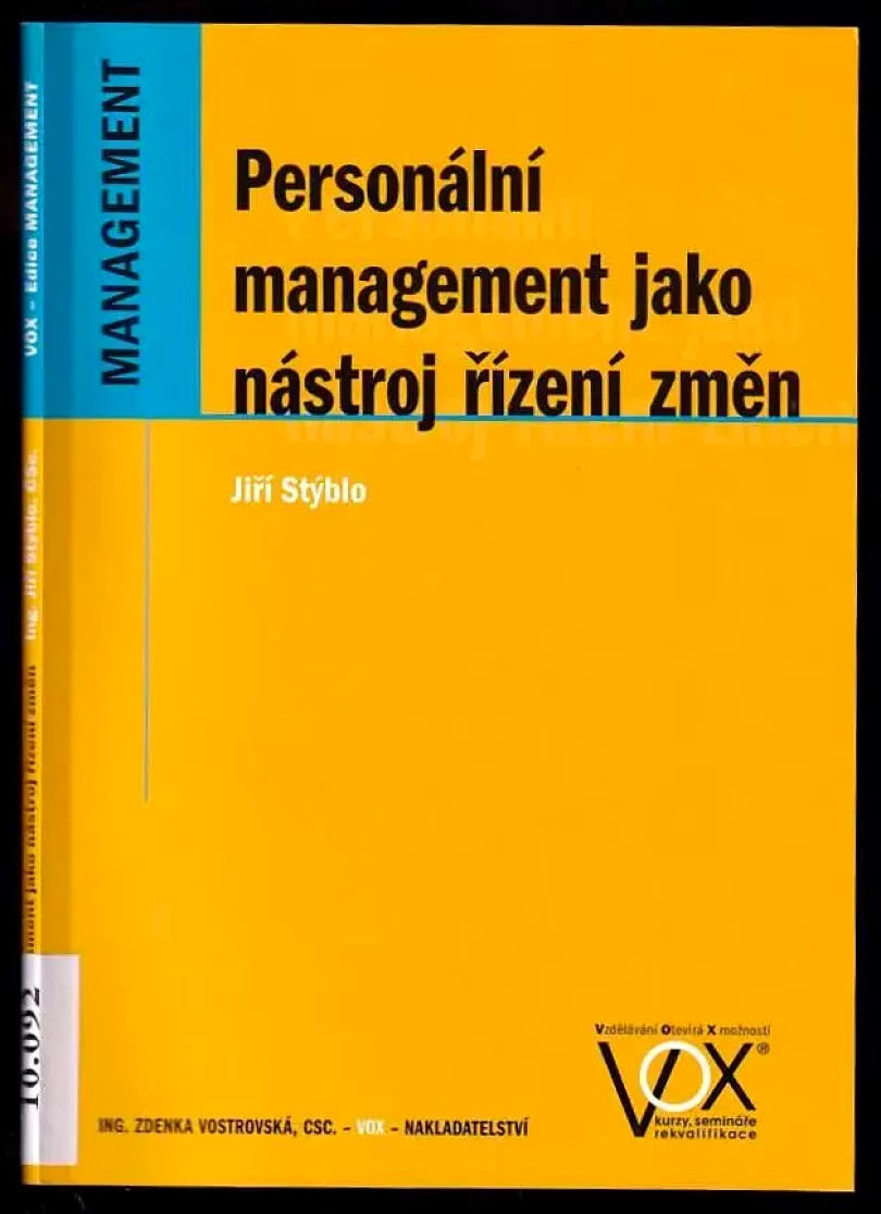 Personální management jako nástroj řízení změn (Jiří Stýblo, 2004)