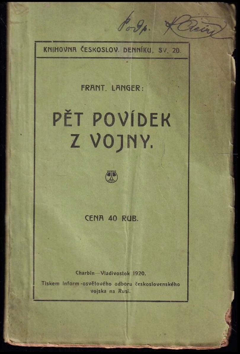 Pět povídek z vojny (František Langer, 1920)