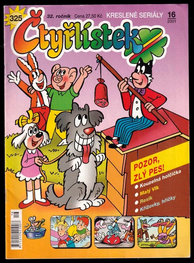 Pozor, zlý pes! - Čtyřlístek 325 - 16 / 2001 (Hana Lamková, 2001)