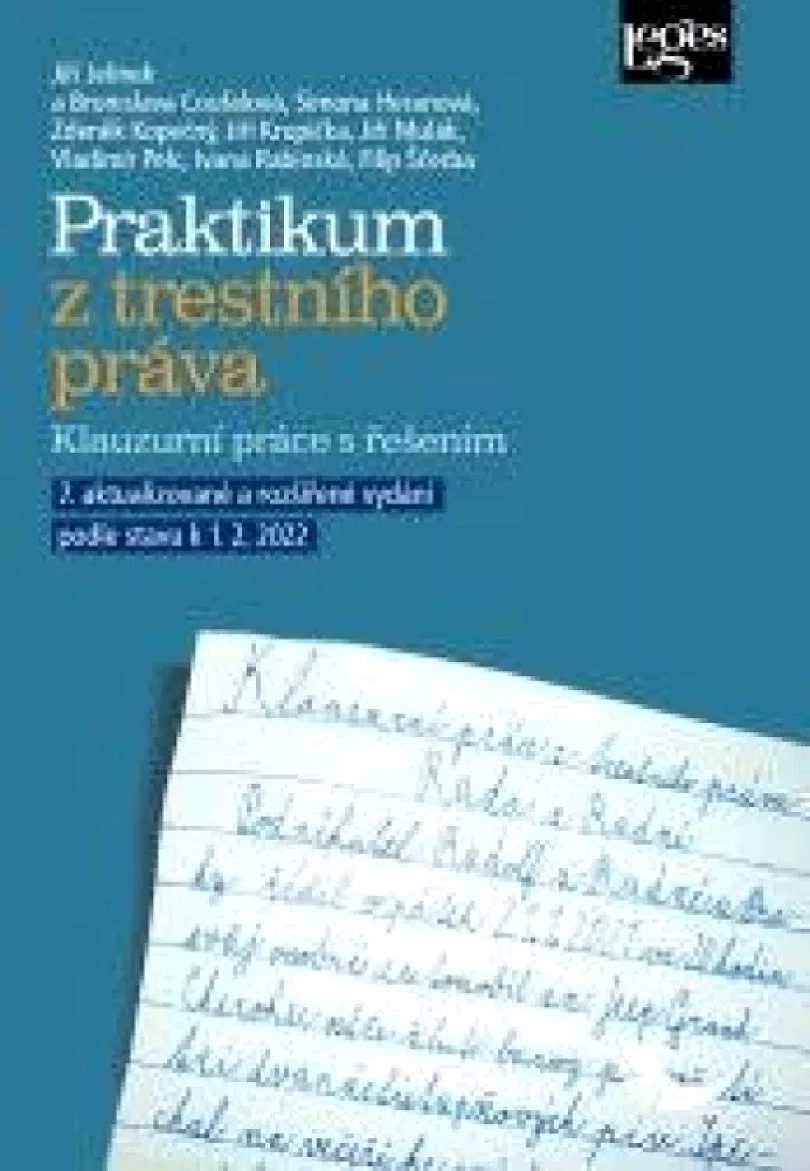 Levně Praktikum z trestního práva (Jiří Jelínek, 2022)