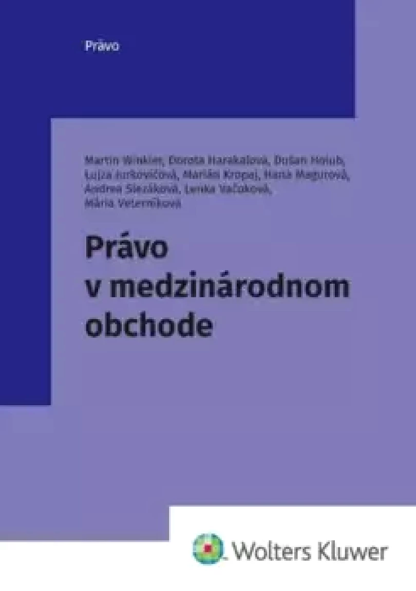Právo v medzinárodnom obchode (Martin Winkler, 2021)