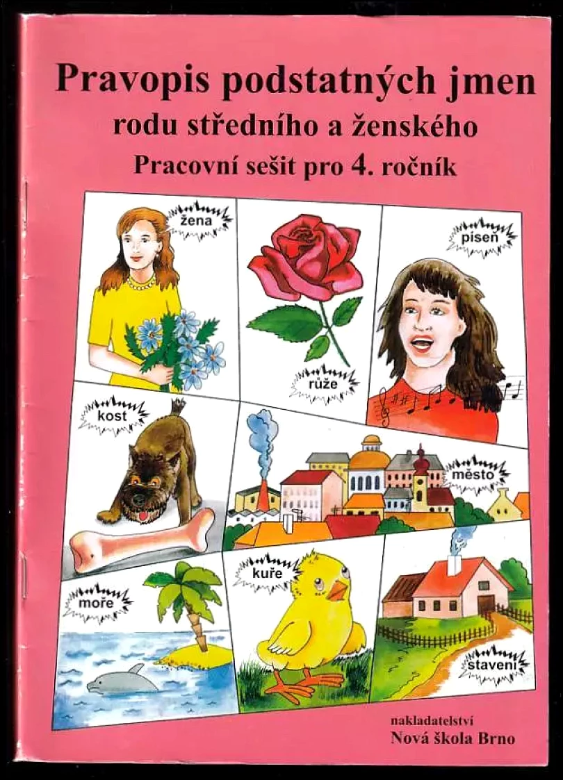Pravopis podstatných jmen rodu ženského a středního : pracovní sešit pro 4. ročník (Lenka Bičanová, 2010)