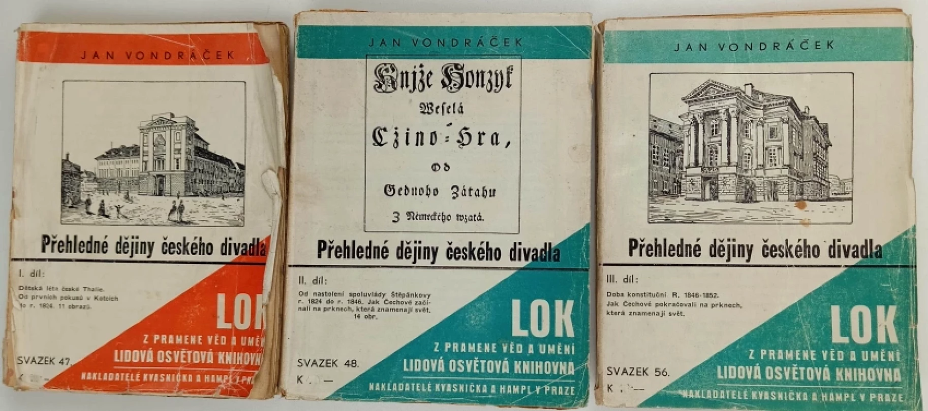 Levně Přehledné dějiny českého divadla : Díl 1-3 (Jan Vondráček, 1926)