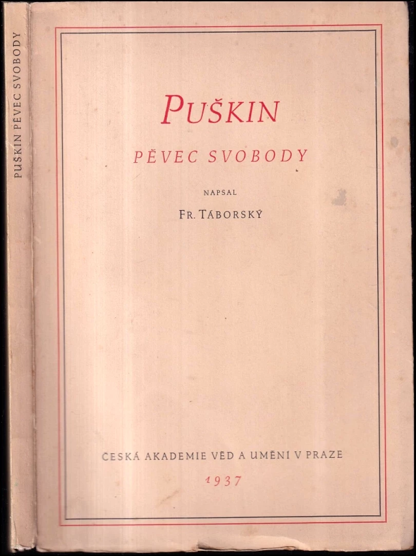 Puškin pěvec svobody (František Táborský, 1937)