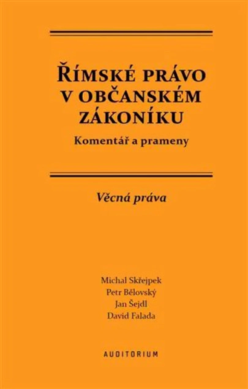 Římské právo v občanském zákoníku (, 2017)