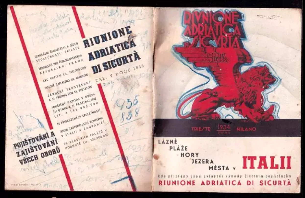 Riunione Adriatica di Sicurta: lázně, pláže, hory, jezera, města v Italii (, 1934)