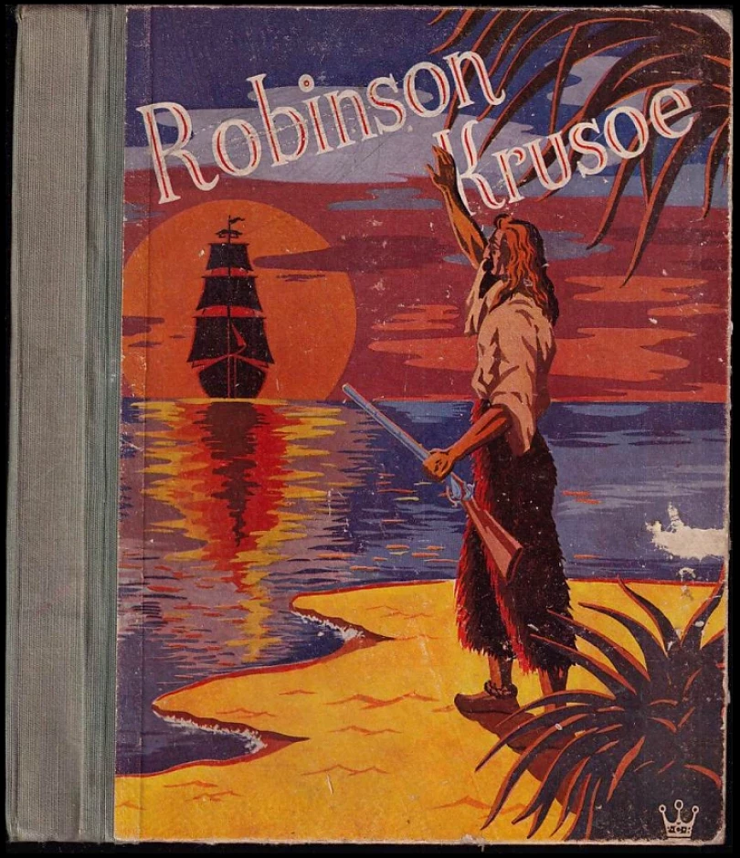 Robinson Crusoe, jeho osudy, dobrodružství a nebezpečí (Daniel Defoe, 1936)