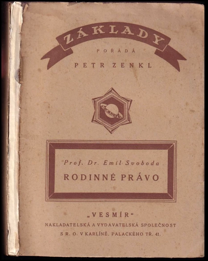 Levně Rodinné právo (Emil Svoboda, 1921)