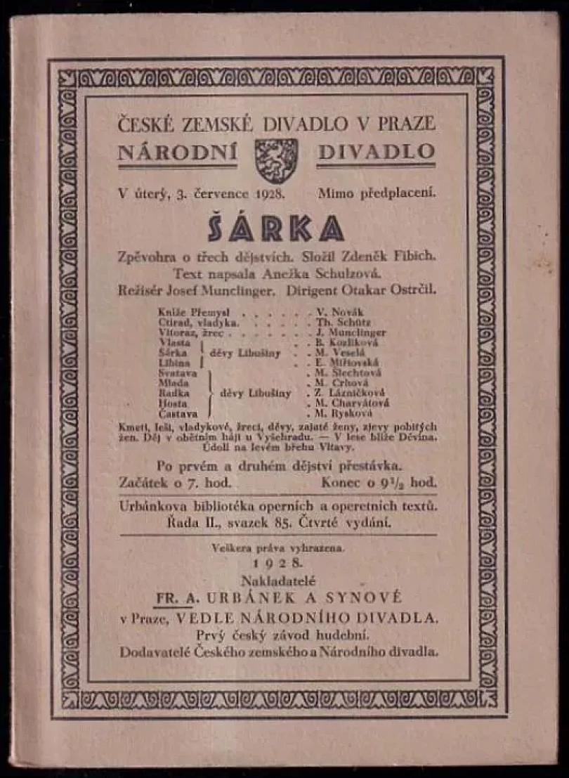 Šárka (Zdeněk Fibich, 1928)