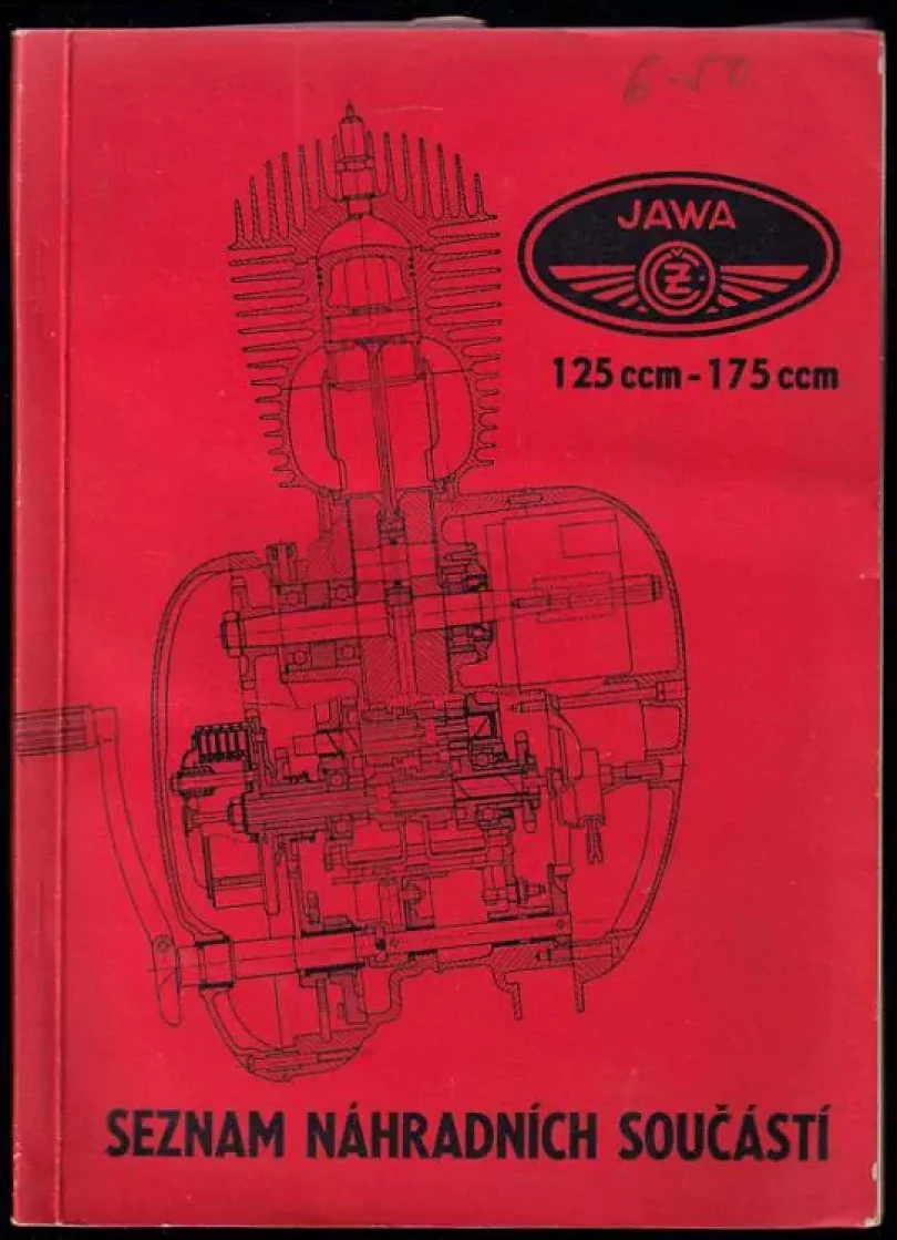 Seznam náhradních součástí pro motocykl JAWA (, 1957)