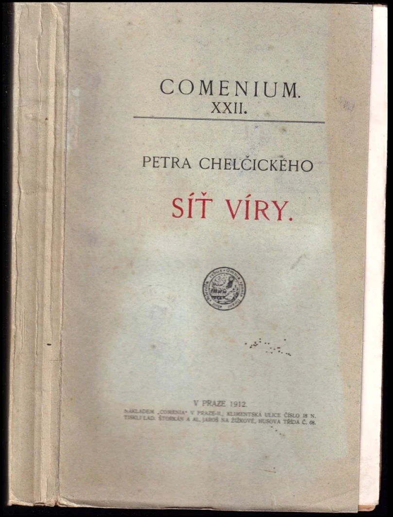 Síť víry (Petr Chelčický, 1912)