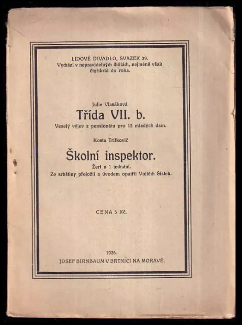 Školní inspektor (Kosta Trifković, 1926)