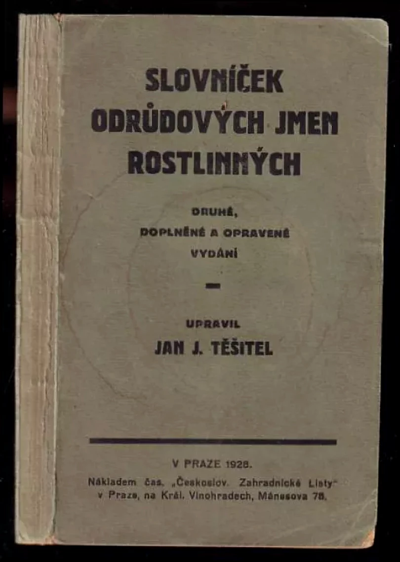 Slovníček odrůdových jmen rostlinných (, 1928)