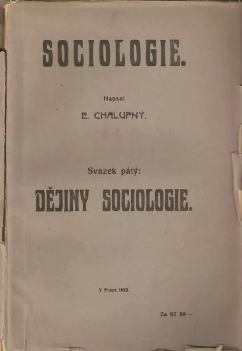 Sociologie (Emanuel Chalupný, 1922)