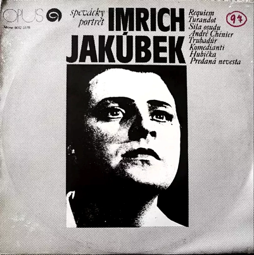 Levně Spevácky Portrét (Imrich Jakubek, 1972)