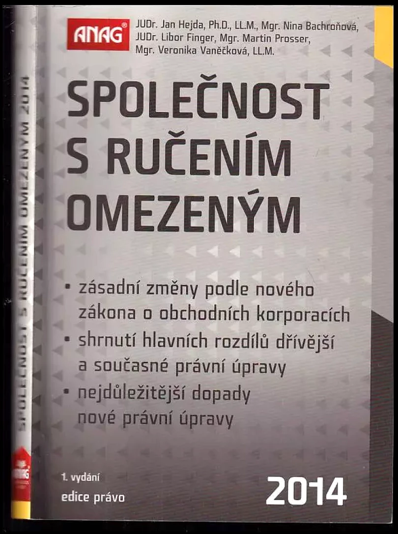 Levně Společnost s ručením omezeným (Jan Hejda, 2014)