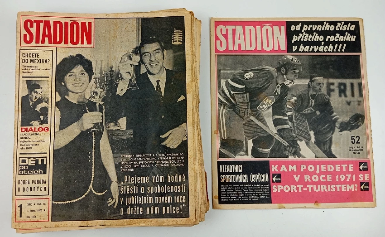 Stadión, ROČNÍK 18, čísla 1 - 52 CHYBÍ ČÍSLO 40, 42, 48 (Oldřich Žurman, 1970)