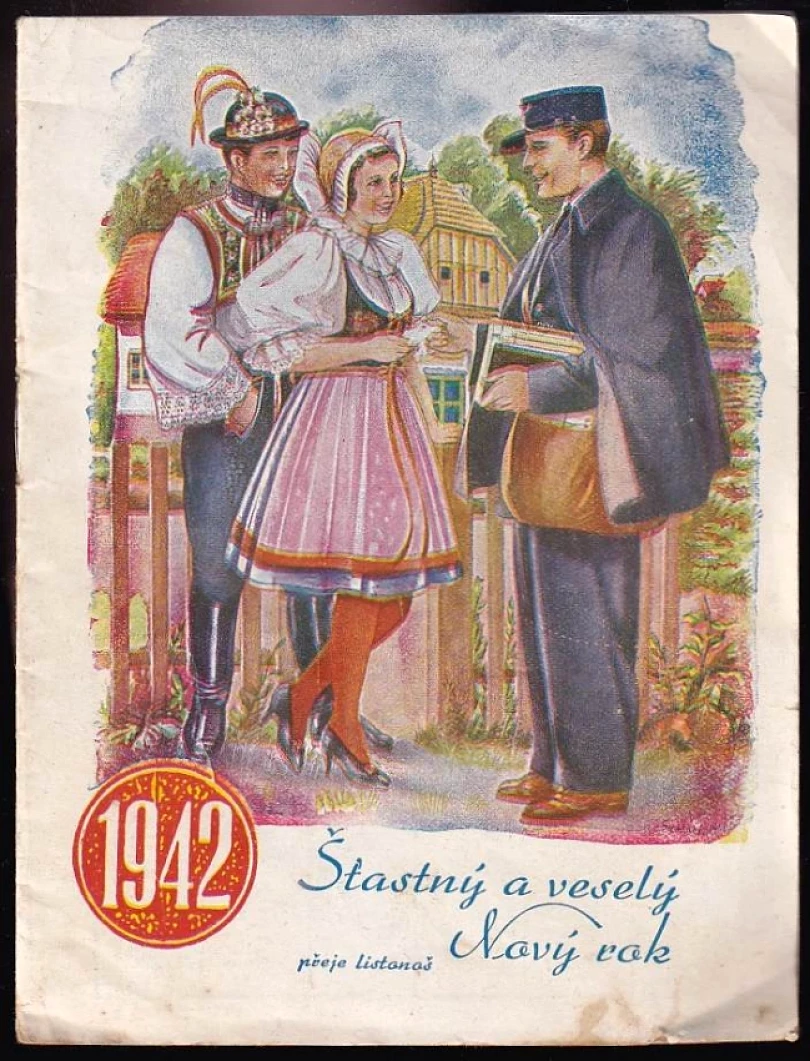 Šťastný a veselý Nový rok 1942 přeje listonoš (, 1941)