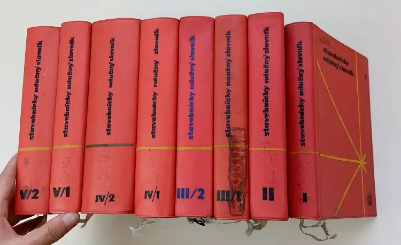 Stavebnícky náučný slovník I - V v 8 svazcích - KOMPLET (Samo Šaling, 1962)