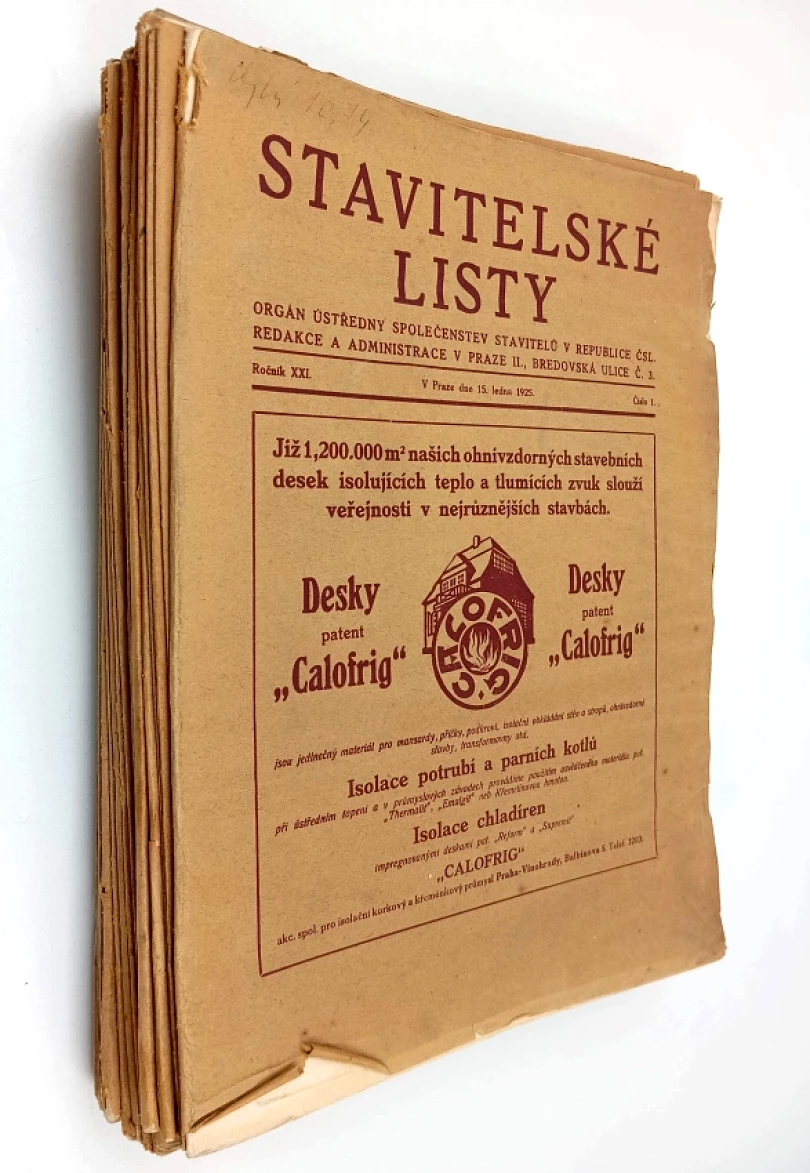 Stavitelské listy, NEKOMPLETNÍ ROČNÍK XXI. (chybí č. 10 a 14) (, 1925)